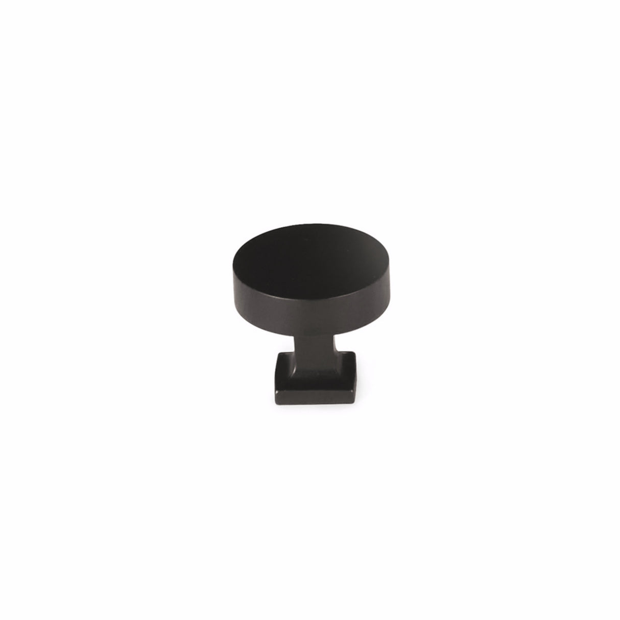 Schaub 469-MB 1-1/4" Diameter Haniburton Cabinet Knob with Square Base Matte Black Finish