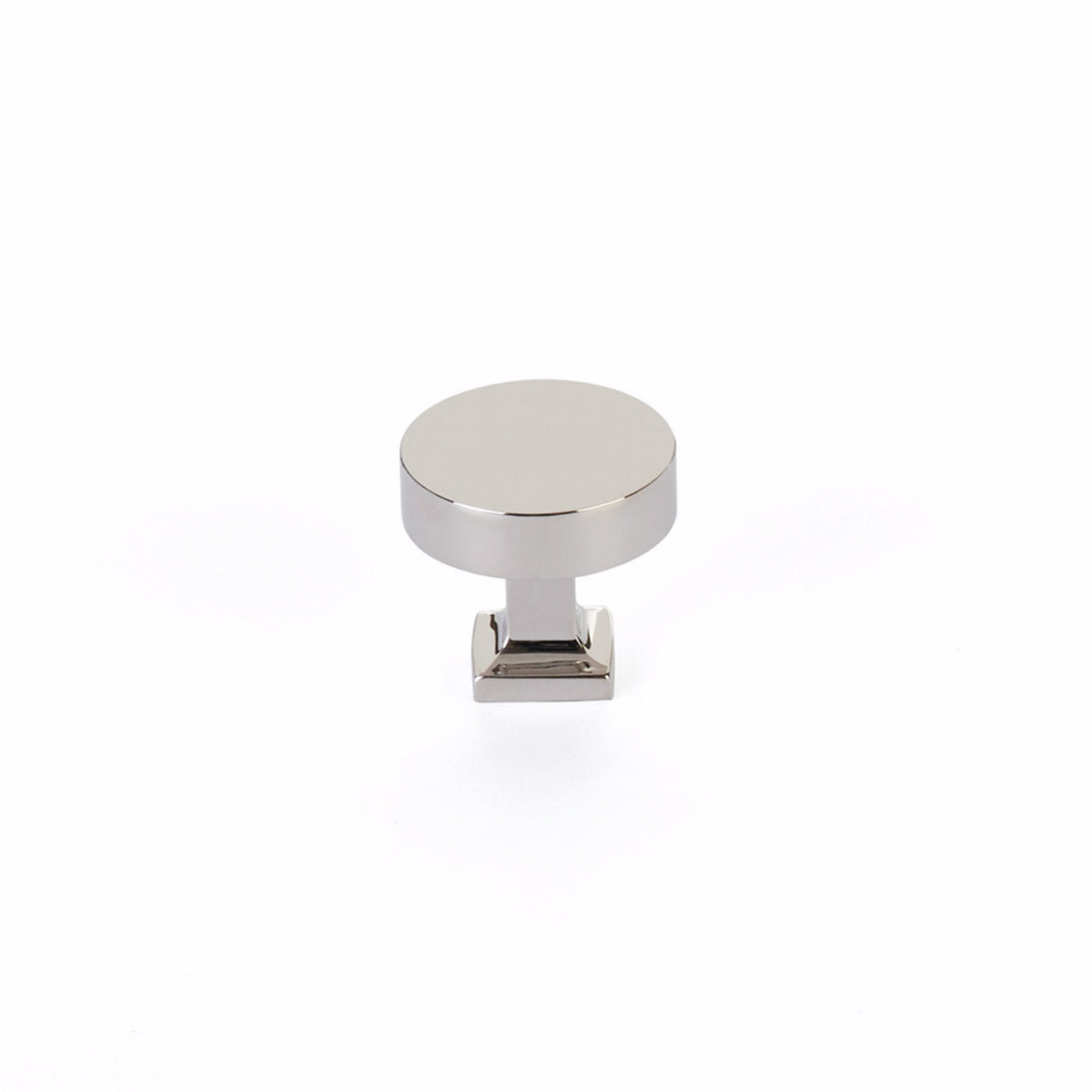 Schaub 469-PN 1-1/4" Diameter Haniburton Cabinet Knob with Square Base Polished Nickel Finish