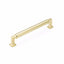 Schaub 476-UNBR 6" Center to Center Haniburton Cabinet Pull Unlacquered Brass Finish