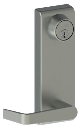 Hager 47CEWTNALMRH Cylinder Escutcheon Outside Exit Device Trim with Right Hand Withnell Leve Aluminum Finish - * Not Returnable *