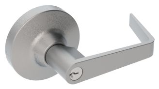 Hager 47KEWTNALM Keyed Entry Outside Exit Device Trim with Withnell Lever Aluminum Finish