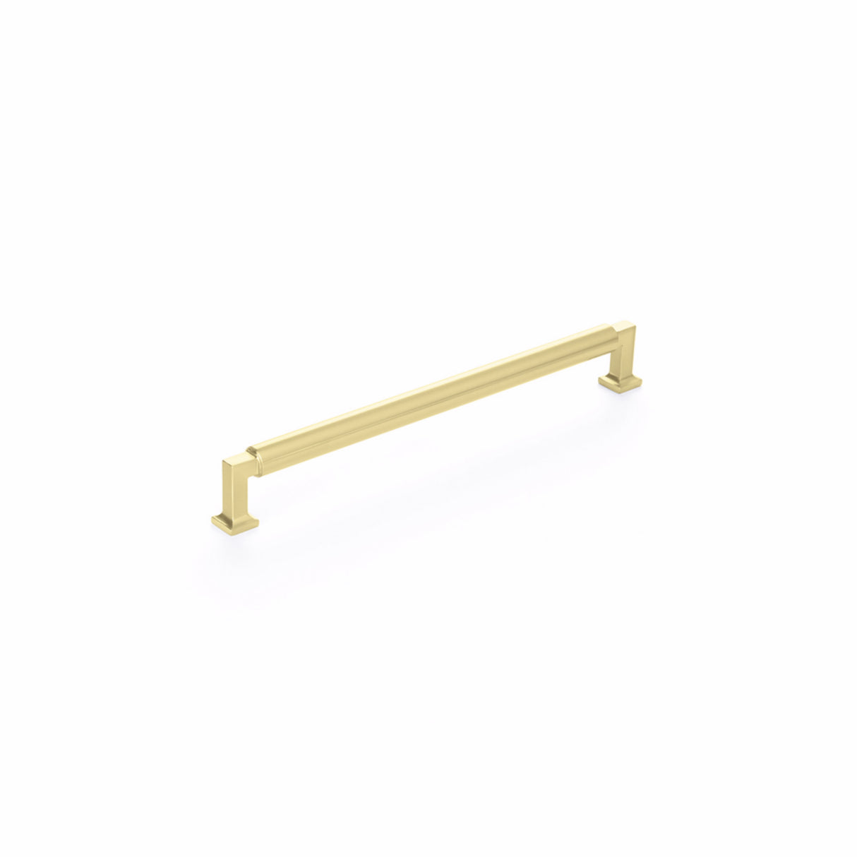 Schaub 480-SB 10" Center to Center Haniburton Cabinet Pull Satin Brass Finish