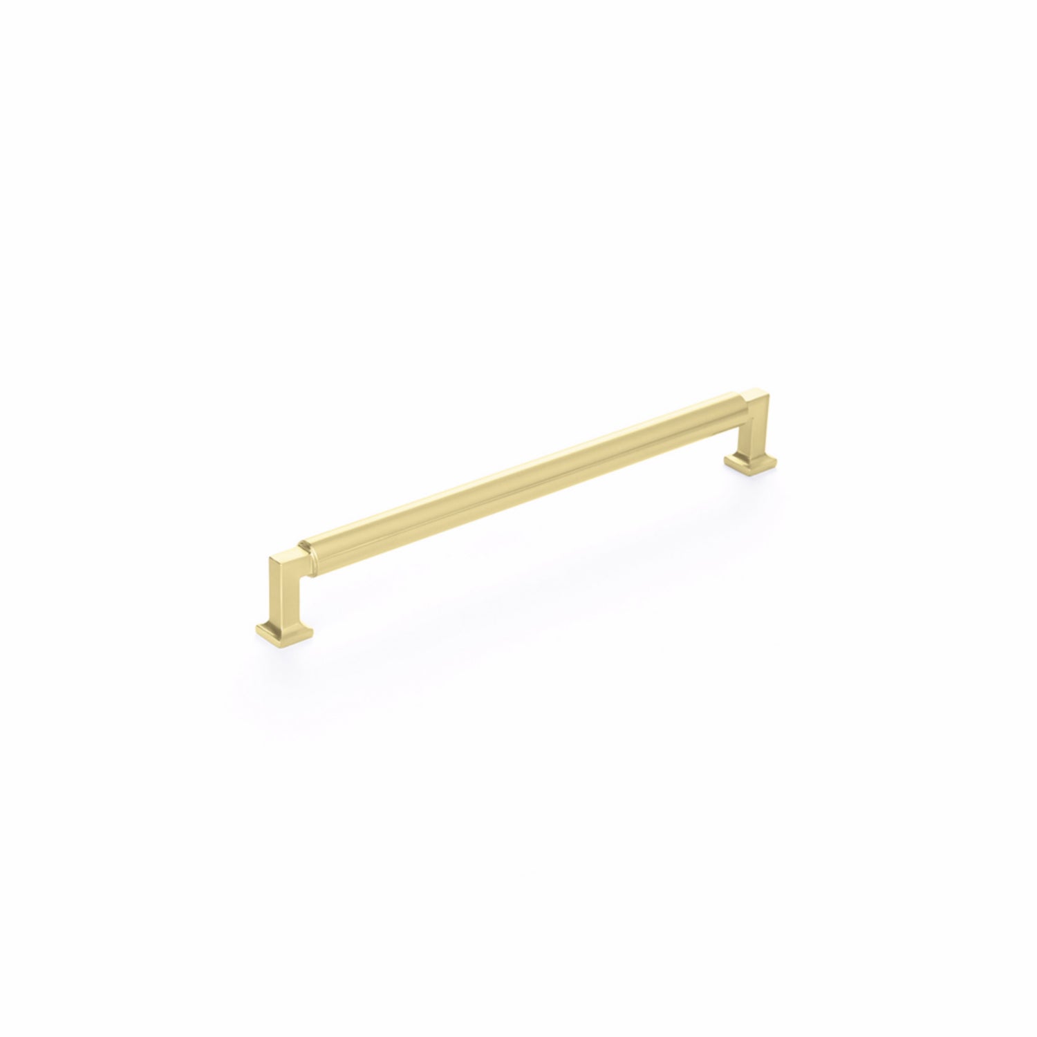 Schaub 480-SB 10" Center to Center Haniburton Cabinet Pull Satin Brass Finish
