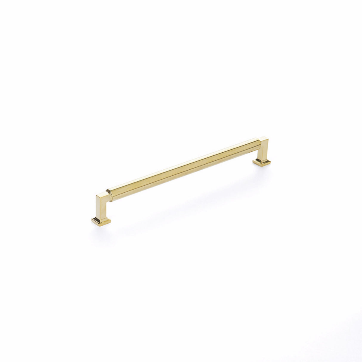 Schaub 480-UNBR 10" Center to Center Haniburton Cabinet Pull Unlacquered Brass Finish
