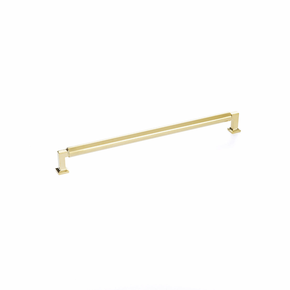 Schaub 481-UNBR 12" Center to Center Haniburton Cabinet Pull Unlacquered Brass Finish