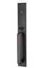Emtek 4819HLOUS19RH Helios Lever Right Hand 2-3/8" and 2-3/4" Backset Single Cylinder Lausanne Tubular Handleset Flat Black Finish