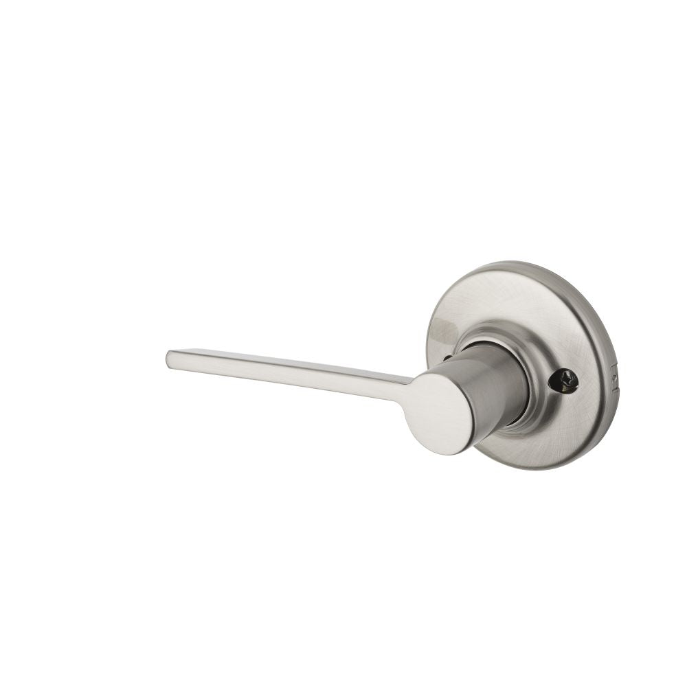 Kwikset 488LRLRDTLH-15 Left Hand Ladera Lever with Round Rose Half Dummy Lock Satin Nickel Finish
