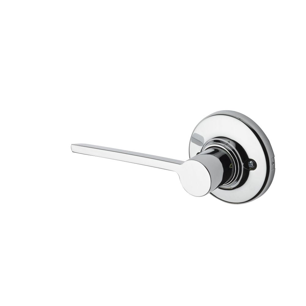 Kwikset 488LRLRDTLH-26 Left Hand Ladera Lever with Round Rose Half Dummy Lock Bright Chrome Finish