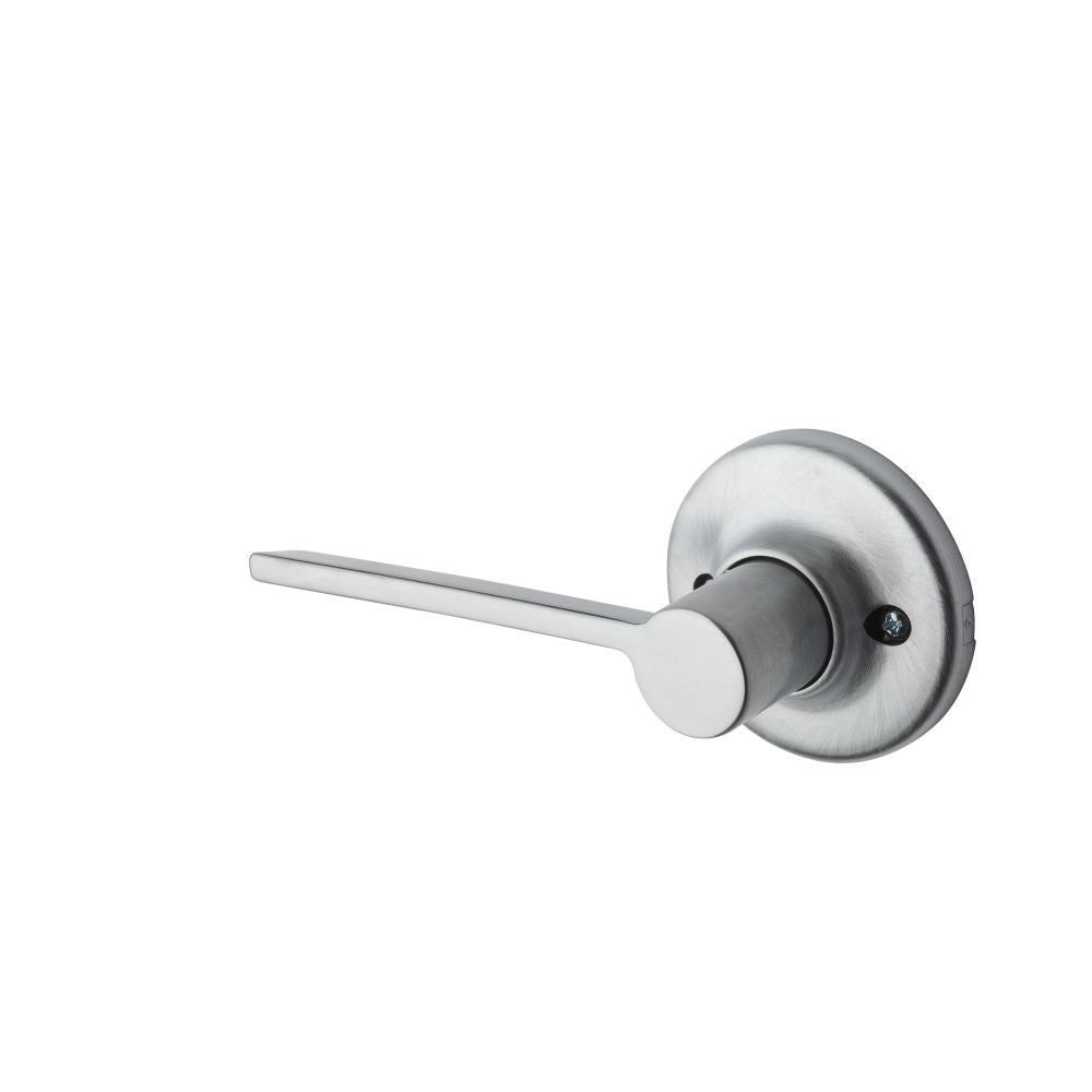 Kwikset 488LRLRDTLH-26D Left Hand Ladera Lever with Round Rose Half Dummy Lock Satin Chrome Finish