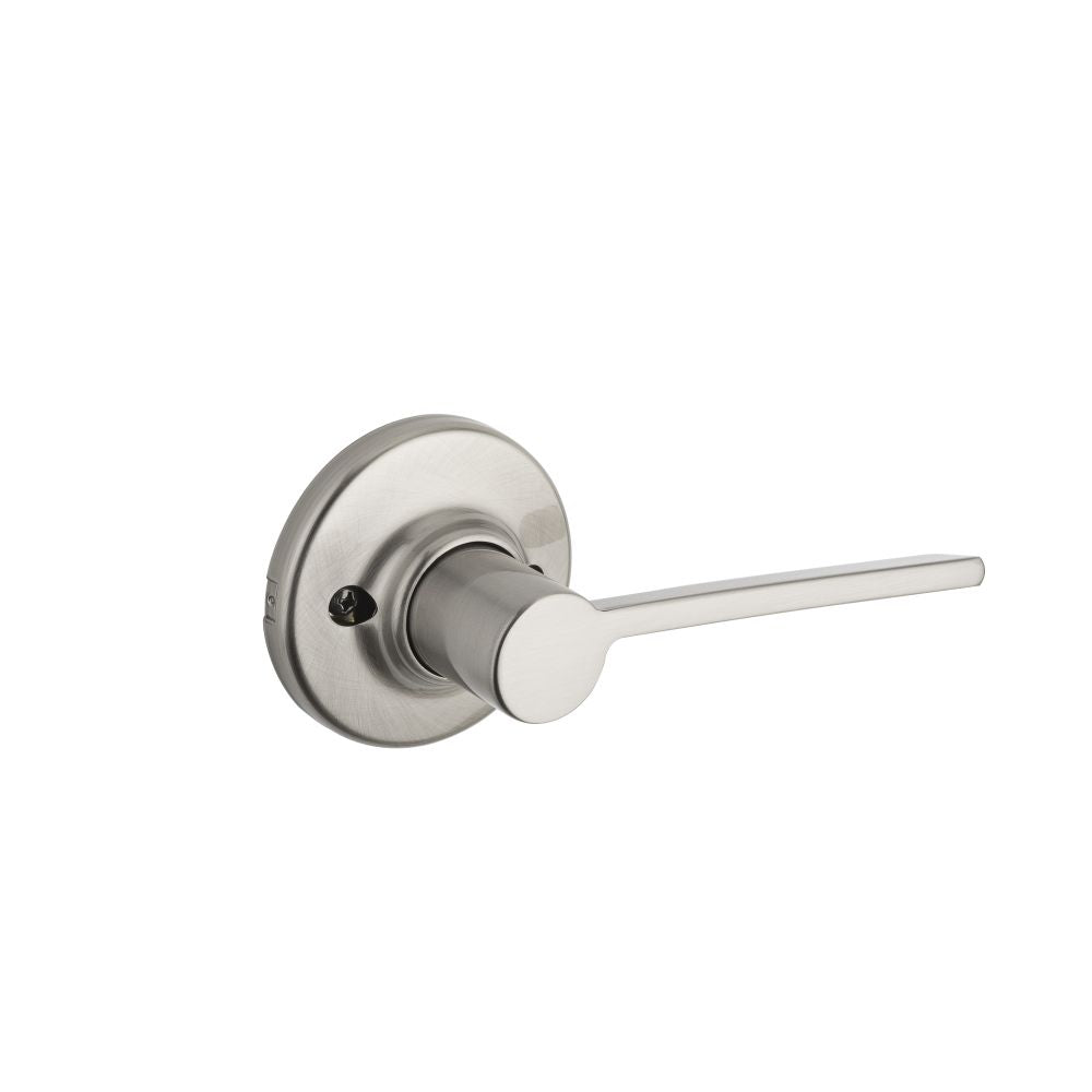 Kwikset 488LRLRDTRH-15 Right Hand Ladera Lever with Round Rose Half Dummy Lock Satin Nickel Finish