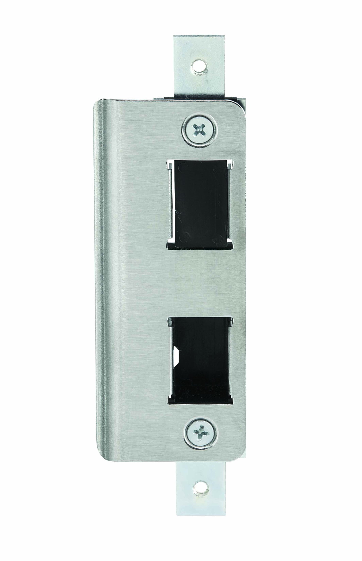 Adams Rite 490101630 Long Flush Mount Mortised Deadlatch Strike with Dust Box Satin Stainless Steel Finish