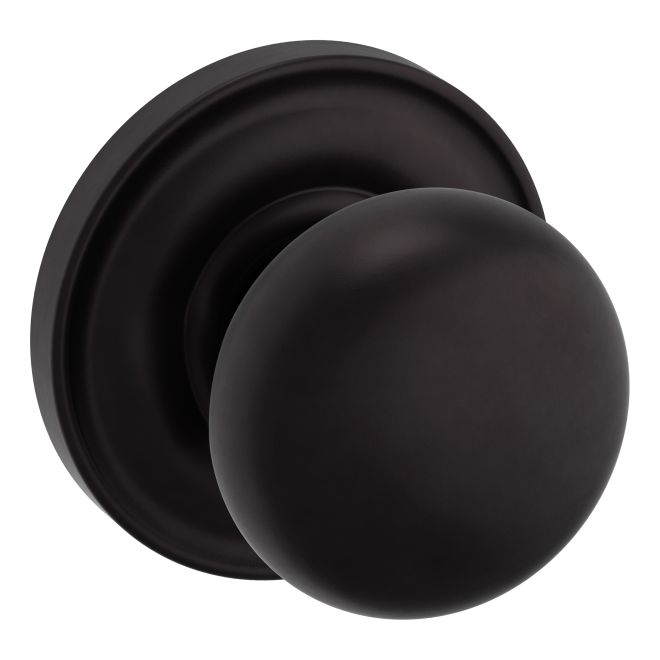 Baldwin 5000102IDM Preconfigured 5000 2" Baltimore Knob with 5048 Rose Half Dummy Lock Oil Rubbed Bronze Finish - Baldwin Quickship Item *