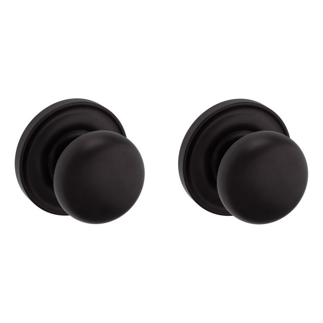 Baldwin 5000102PASS Preconfigured 5000 2" Baltimore Knob with 5048 Rose Passage Lock with 2-3/8" Backset and Full Lip Strike Oil Rubbed Bronze Finish