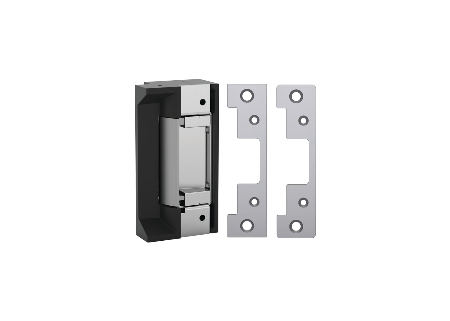 Hes 5000C630 12VDC / 24VDC Electric Strike Kit with 501 and 501A Faceplates Satin Stainless Steel Finish