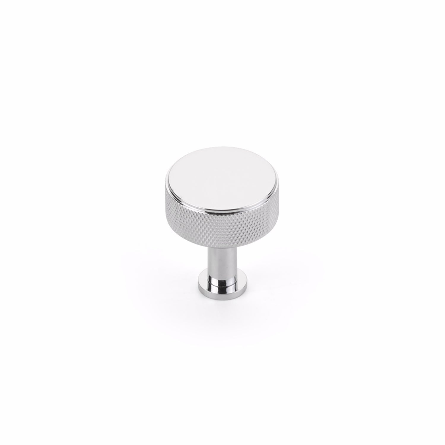 Schaub 5002-26 1-1/4" Center to Center Pub House Knurled Cabinet Knob Polished Chrome Finish