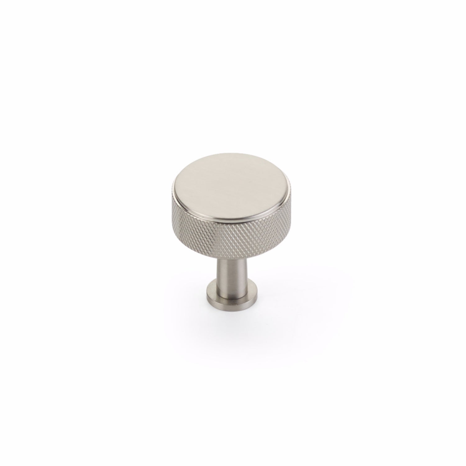 Schaub 5002-BN 1-1/4" Center to Center Pub House Knurled Cabinet Knob Brushed Nickel Finish