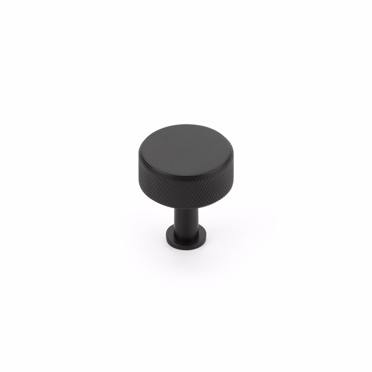 Schaub 5002-MB 1-1/4" Center to Center Pub House Knurled Cabinet Knob Matte Black Finish