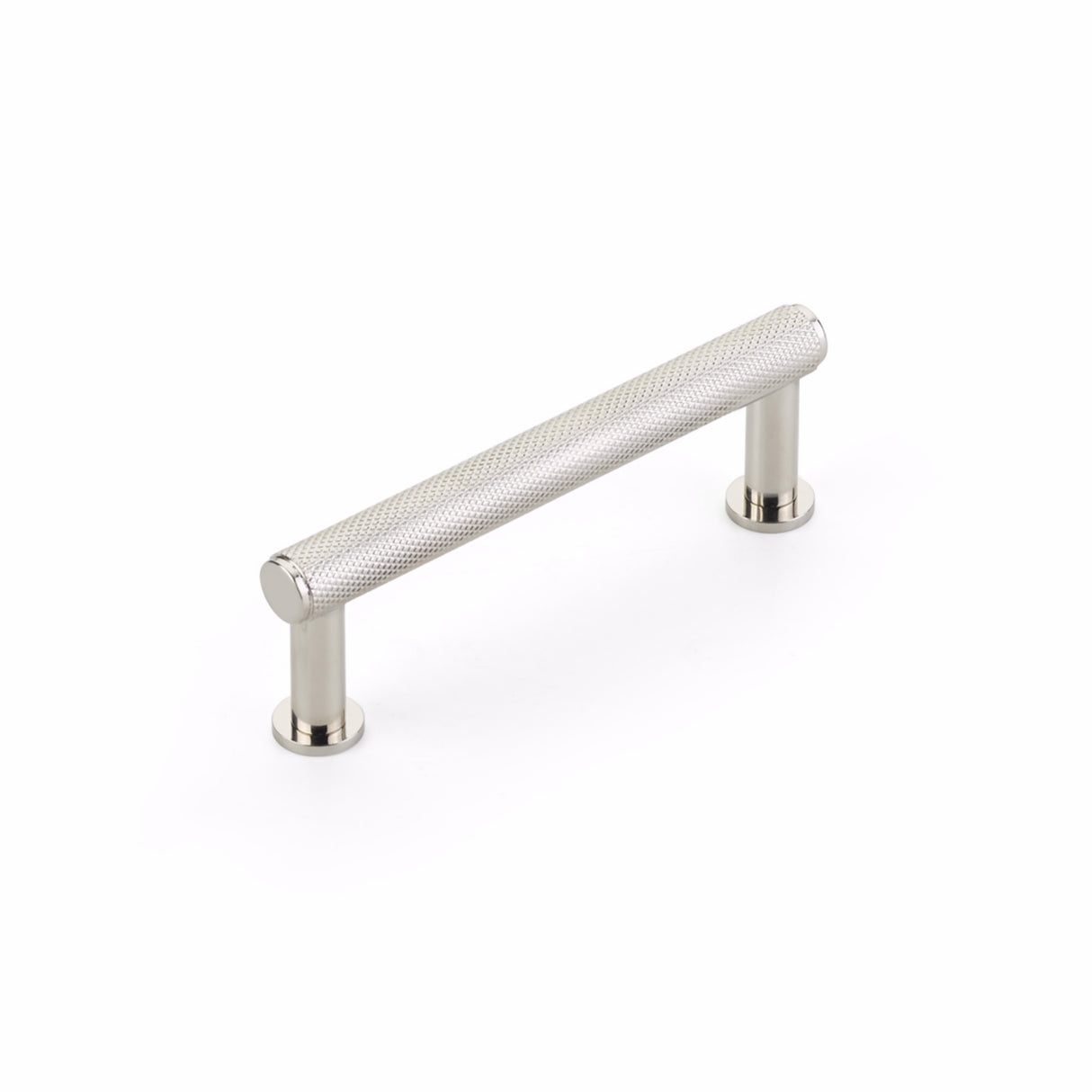 Schaub 5003-PN 3-1/2" Center to Center Pub House Knurled Cabinet Pull Polished Nickel Finish