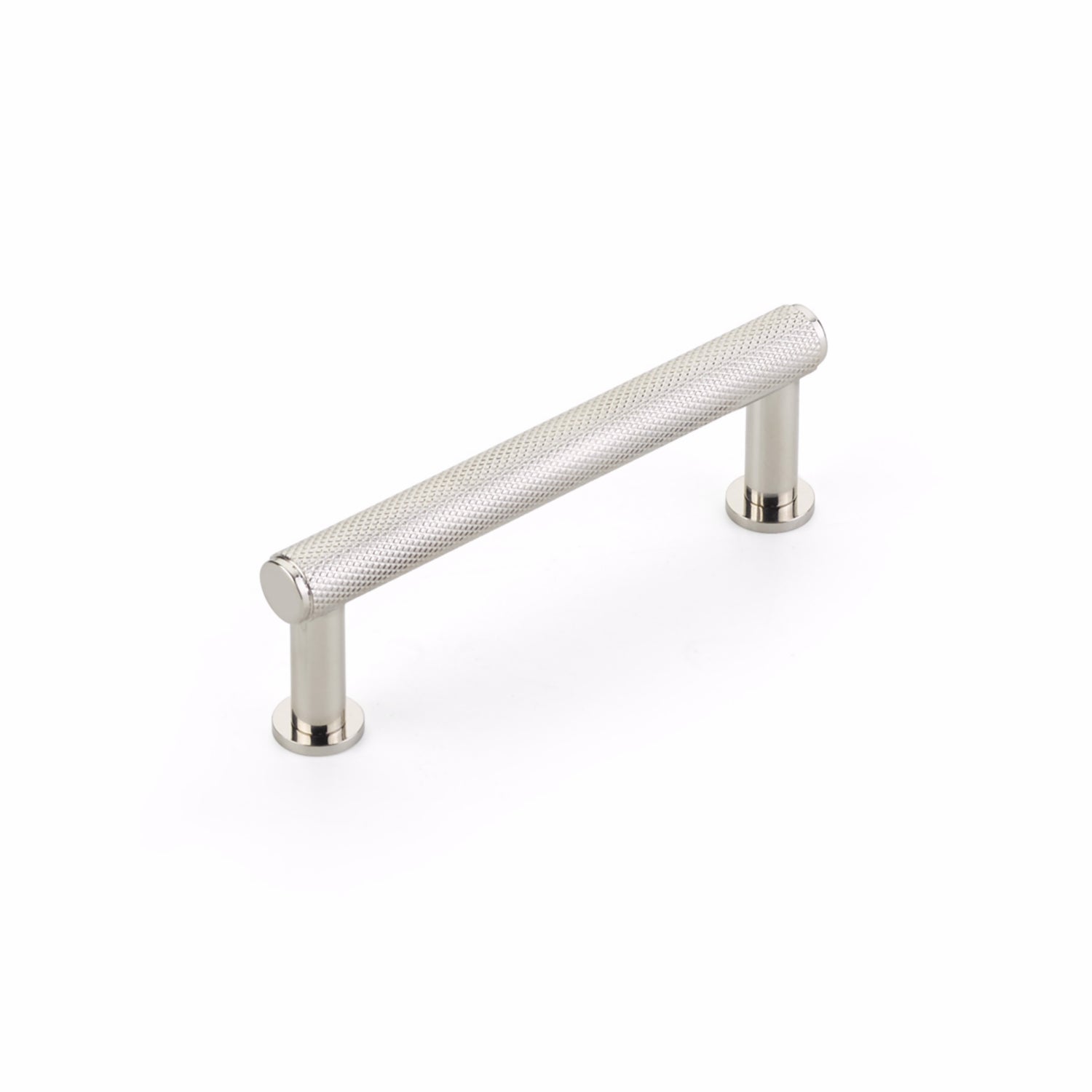 Schaub 5003-PN 3-1/2" Center to Center Pub House Knurled Cabinet Pull Polished Nickel Finish