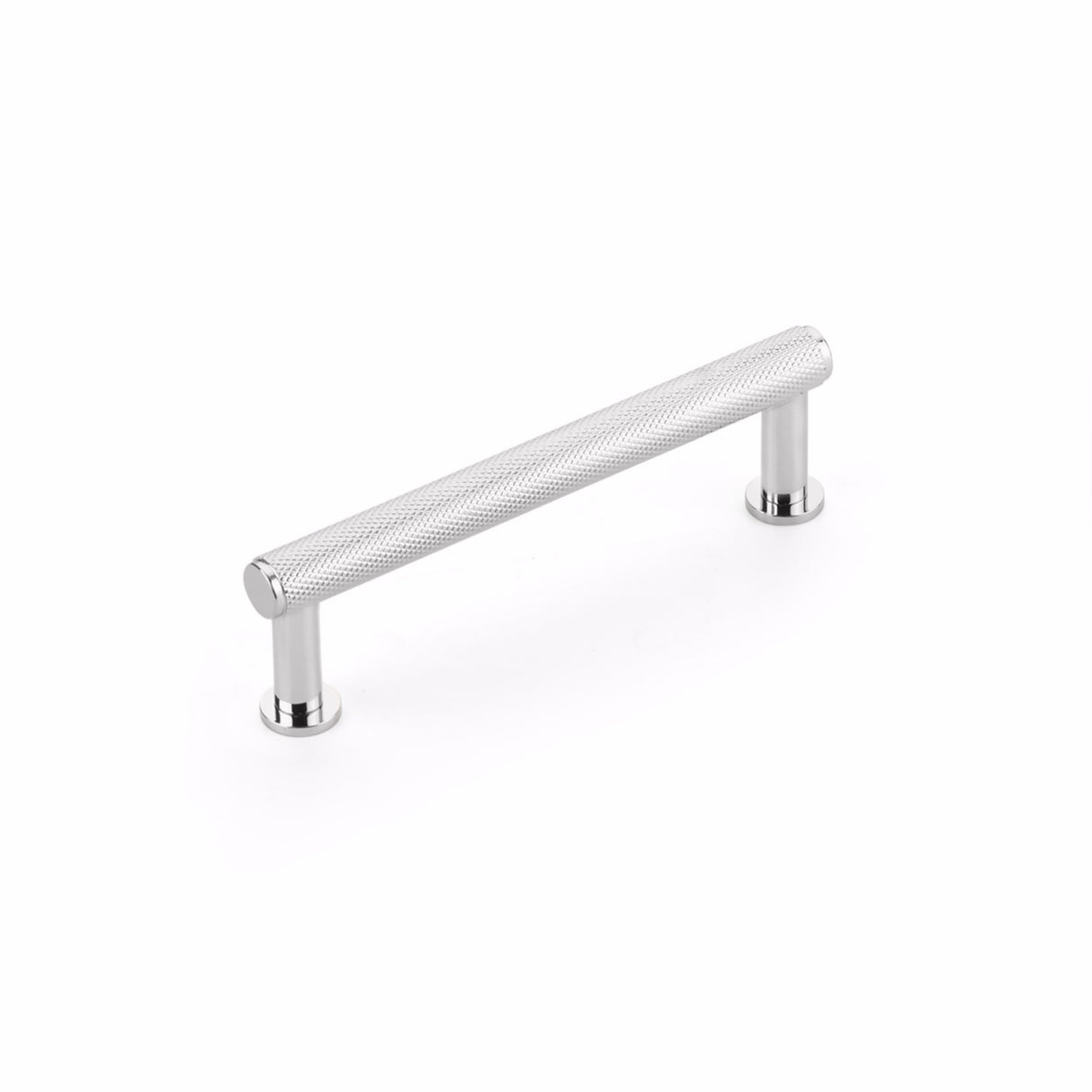 Schaub 5004-26 4" Center to Center Pub House Knurled Cabinet Pull Polished Chrome Finish