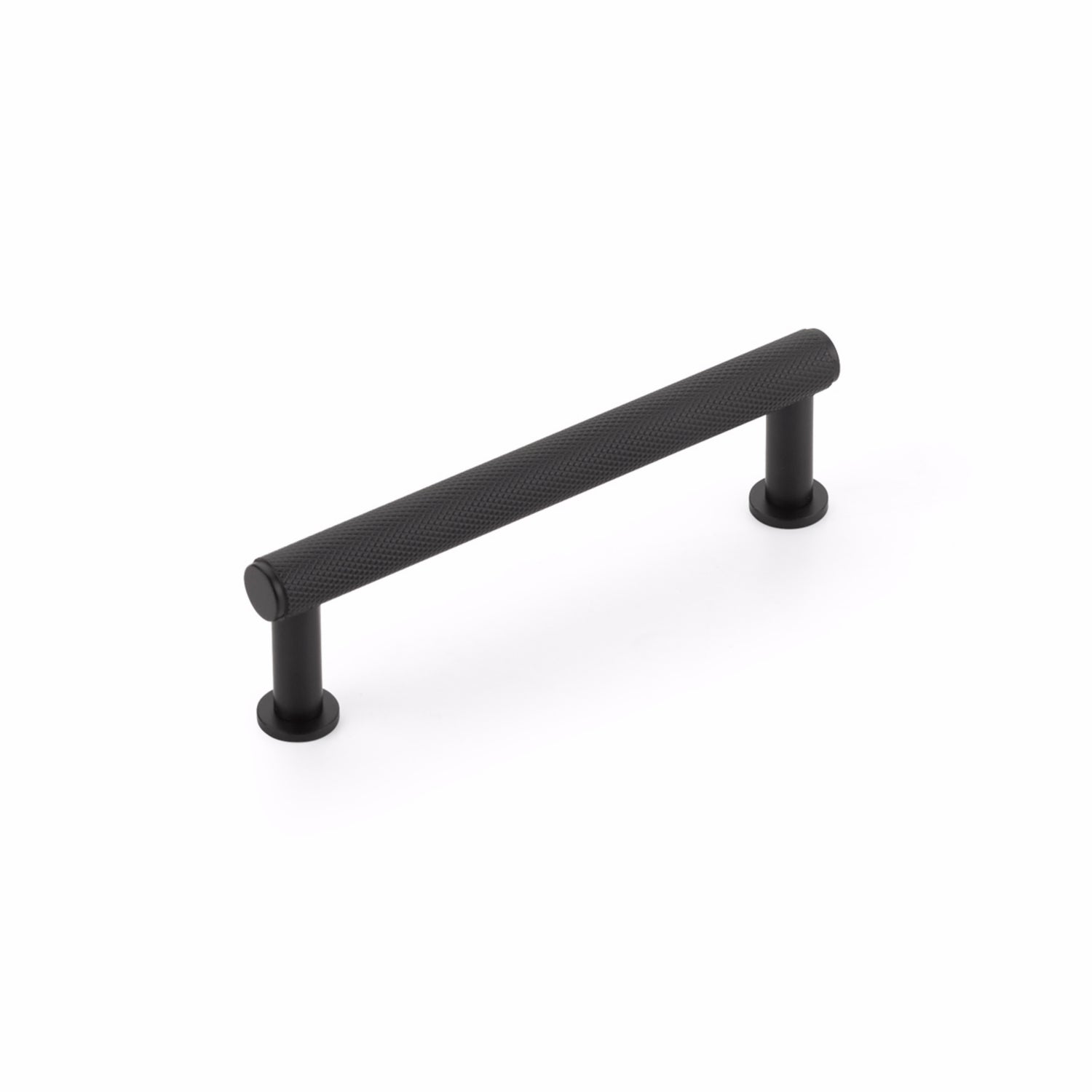 Schaub 5004-MB 4" Center to Center Pub House Knurled Cabinet Pull Matte Black Finish