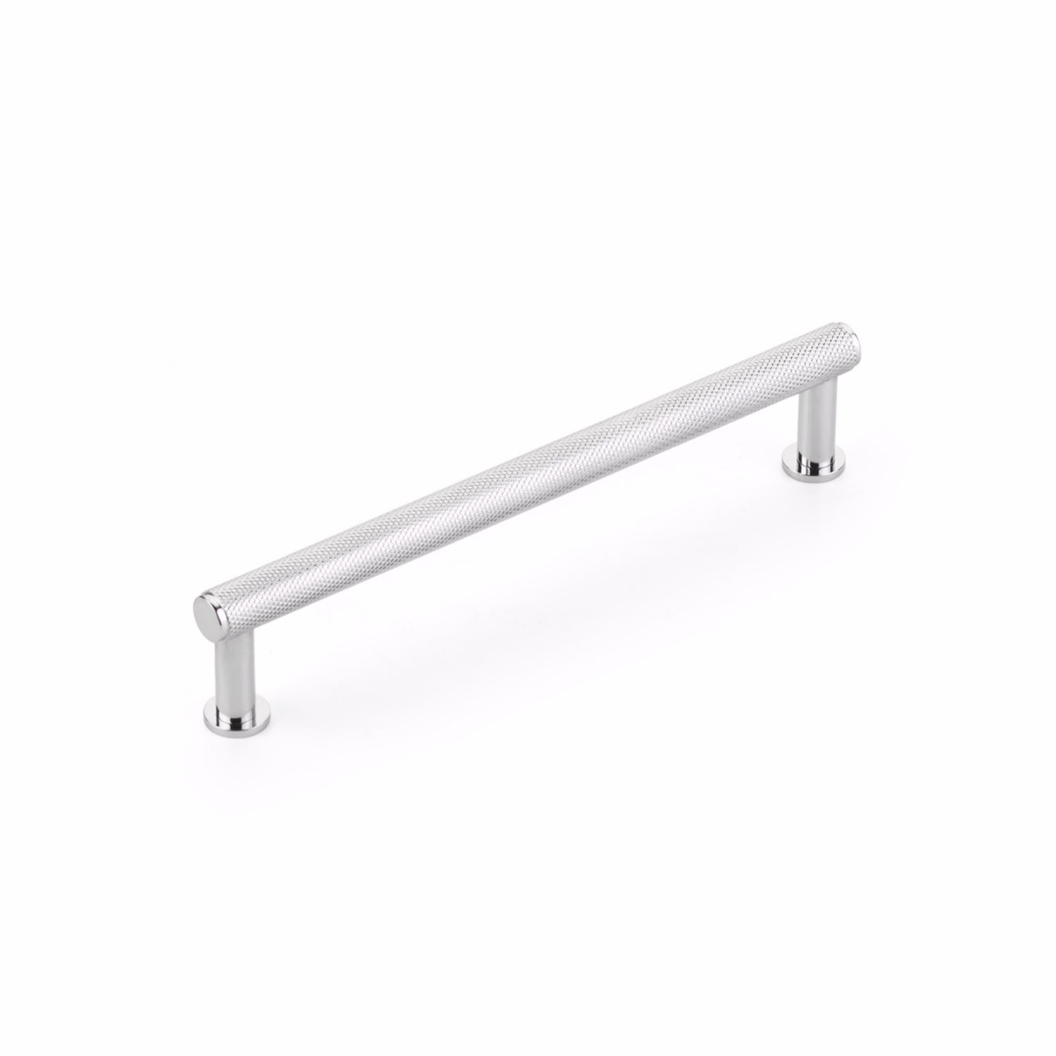 Schaub 5006-26 6" Center to Center Pub House Knurled Cabinet Pull Polished Chrome Finish