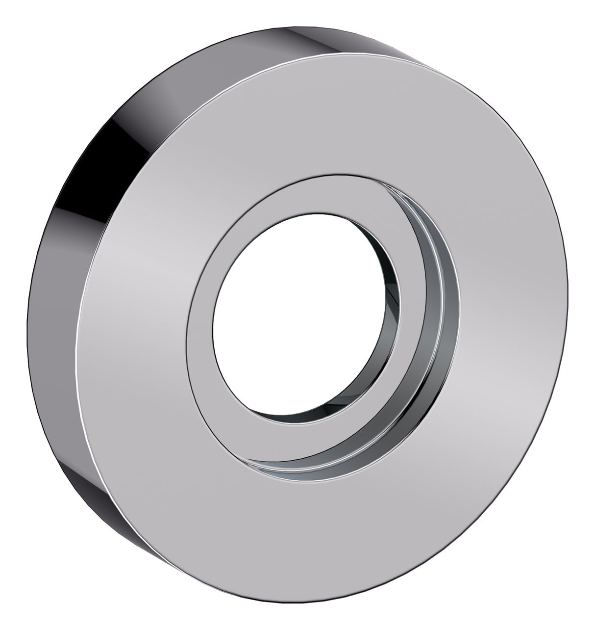 Baldwin 5006260IDM Single Dummy 1-3/4" Rose Bright Chrome Finish