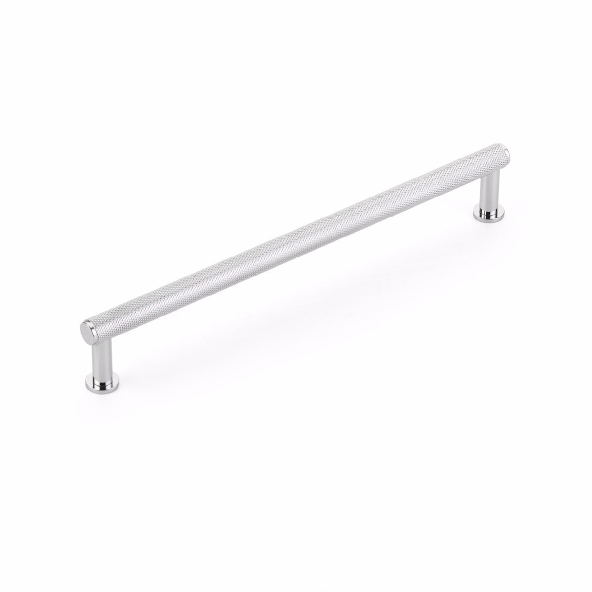 Schaub 5008-26 8" Center to Center Pub House Knurled Cabinet Pull Polished Chrome Finish