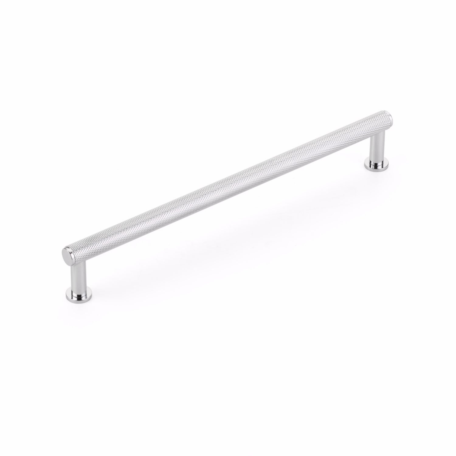 Schaub 5008-26 8" Center to Center Pub House Knurled Cabinet Pull Polished Chrome Finish