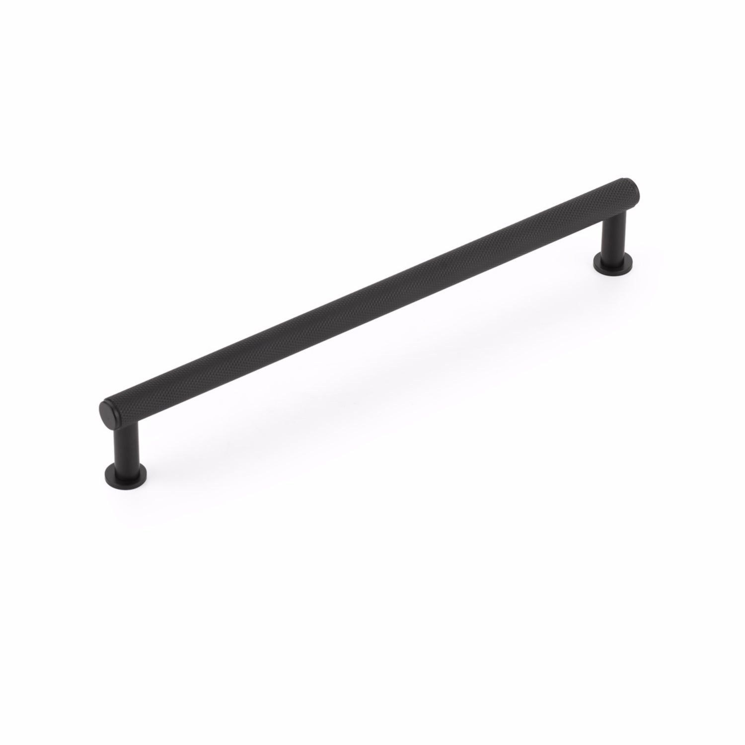Schaub 5008-MB 8" Center to Center Pub House Knurled Cabinet Pull Matte Black Finish