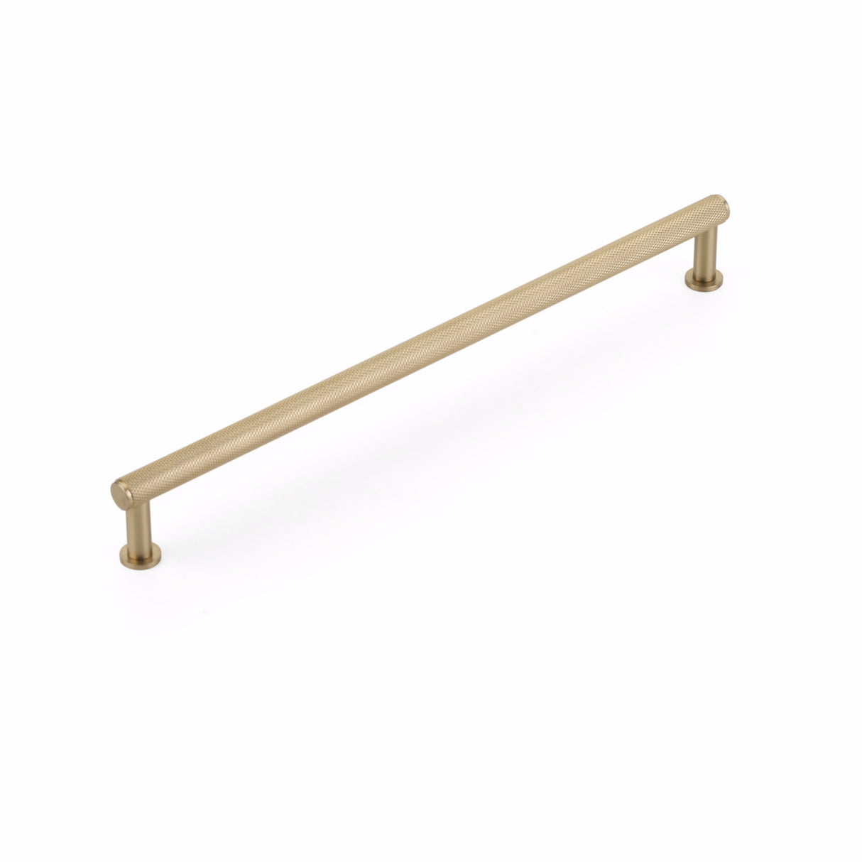 Schaub 5010-SSB 10" Center to Center Pub House Knurled Cabinet Pull Signature Satin Brass Finish