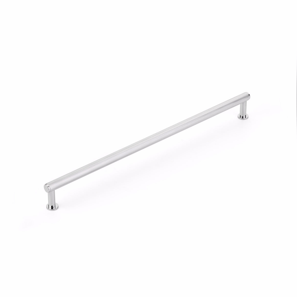 Schaub 5012-26 12" Center to Center Pub House Knurled Cabinet Pull Polished Chrome Finish
