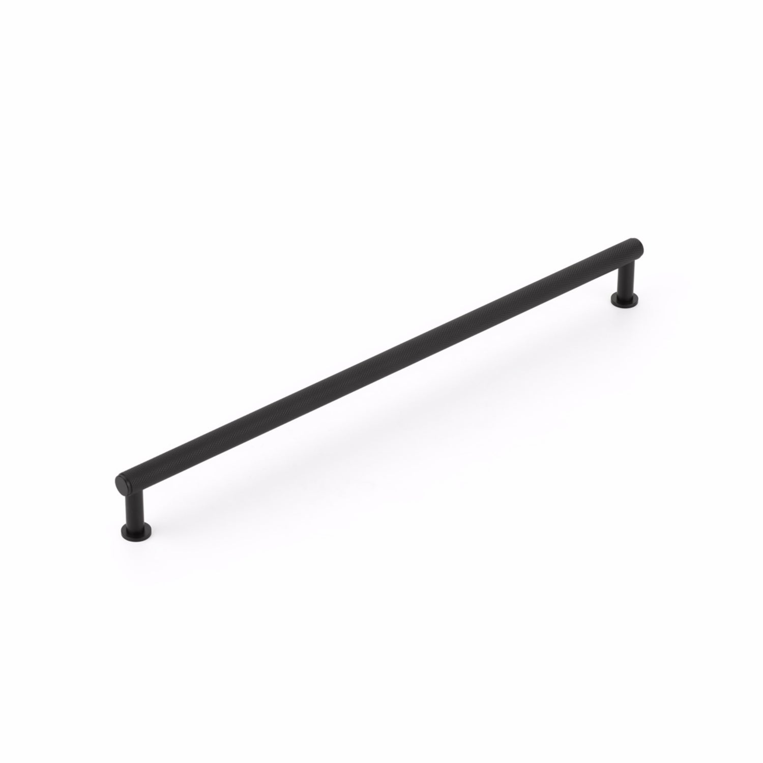 Schaub 5012-MB 12" Center to Center Pub House Knurled Cabinet Pull Matte Black Finish