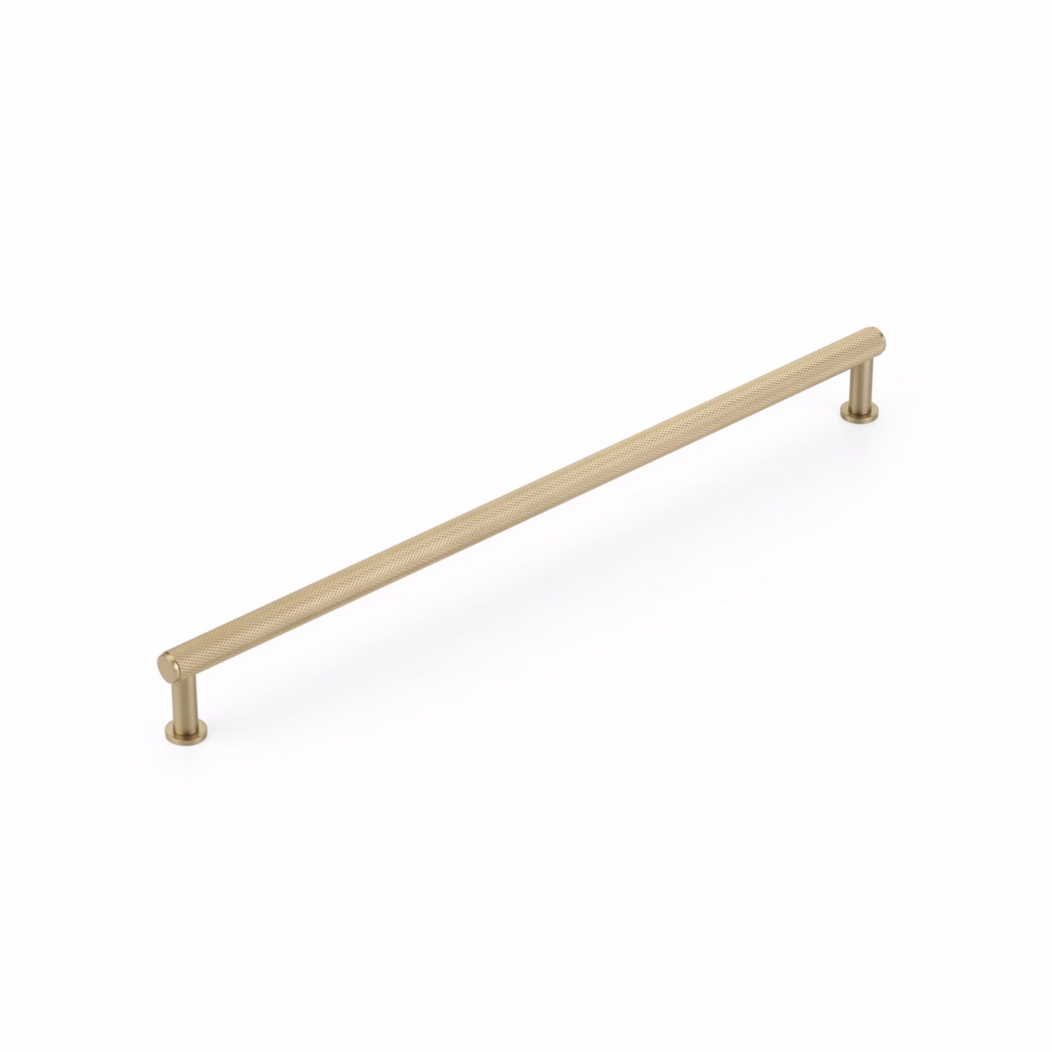 Schaub 5012-SSB 12" Center to Center Pub House Knurled Cabinet Pull Signature Satin Brass Finish