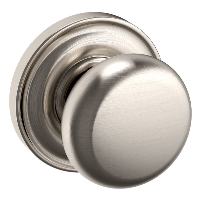 Baldwin 5015056IDM Preconfigured 5015 Classic Knob with 5048 Rose Half Dummy Lock Lifetime Satin Nickel Finish