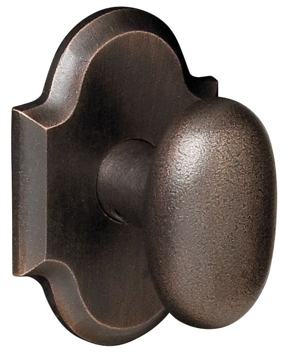 Baldwin 5024402MR Pair 5024 Knob Less Rose Distressed Oil Rubbed Bronze Finish