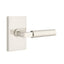 Emtek 5052HECUS15 Hercules Lever Dummy Pair with Modern Rectangular Rose for 1-1/4" to 2" Door Satin Nickel Finish