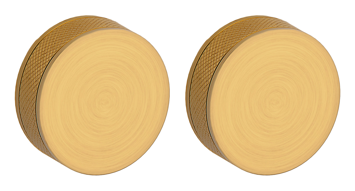 Baldwin 5054044MR Pair 5054 Knurled Knob Less Rose Lifetime Satin Brass Finish