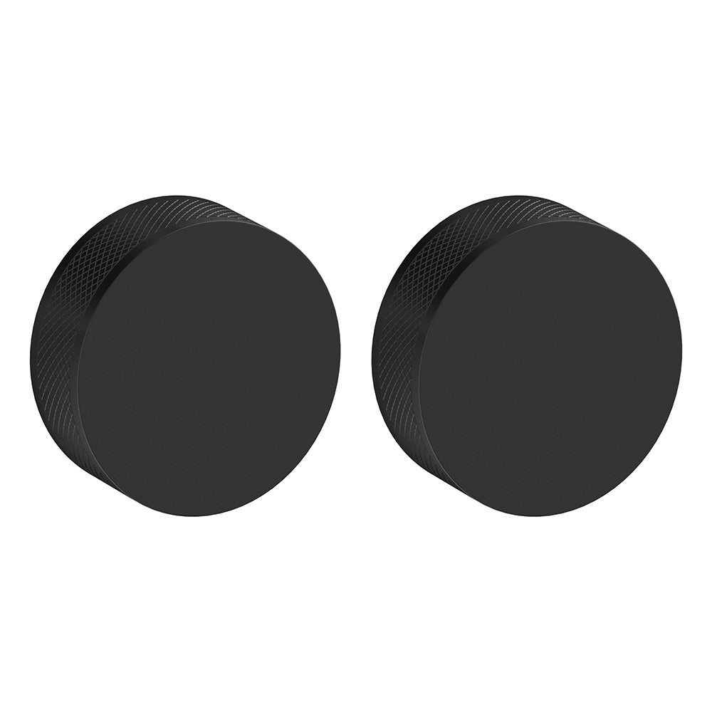 Baldwin 5054190MR Pair 5054 Knurled Knob Less Rose Satin Black Finish