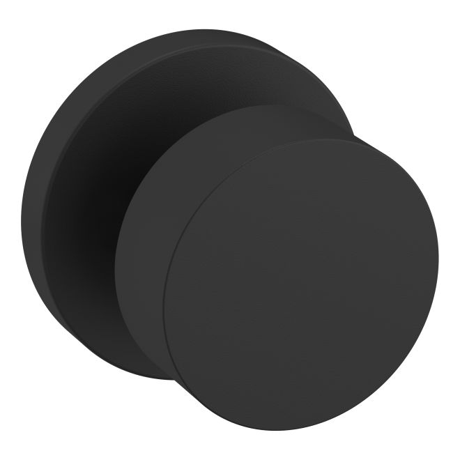 Baldwin 5055190IDM Preconfigured 5055 2-1/8" Minneapolis Knob with 5046 Rose Half Dummy Lock Satin Black Finish
