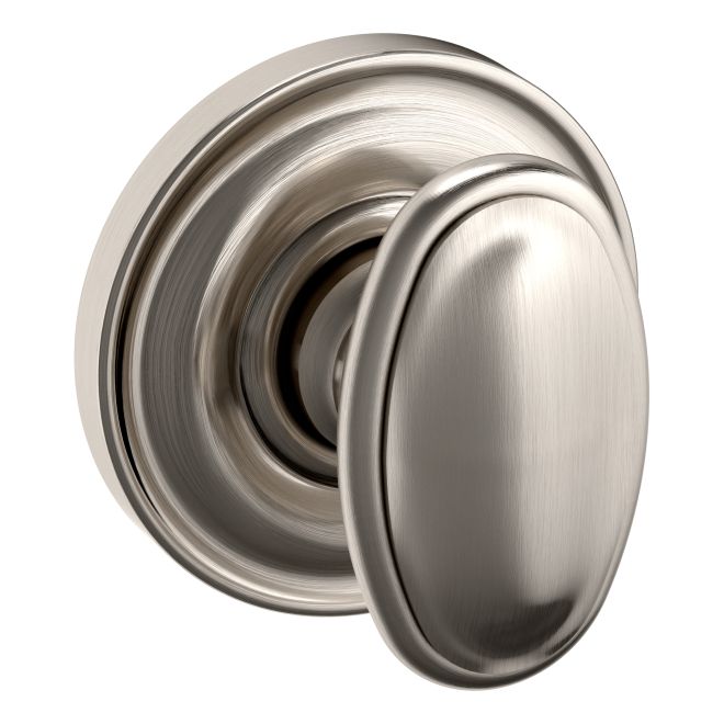 Baldwin 5057056IDM Preconfigured 5057 Knob with 5048 Rose Half Dummy Lock Lifetime Satin Nickel Finish - Baldwin Quickship Item *
