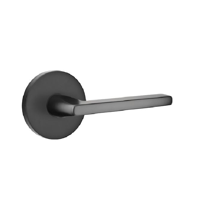 Emtek 5059HLOUS19 Helios Lever Dummy Pair with Disk Rose for 1-1/4" to 2" Door Flat Black Finish