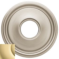 Baldwin 5070031 2-5/8" Grooved Passage Rose Unlacquered Brass Finish