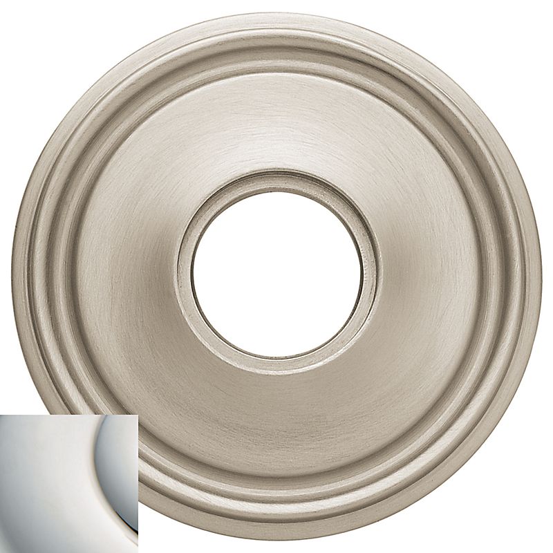 Baldwin 5070055I Single 2-5/8" Grooved Passage Rose Lifetime Bright Nickel Finish