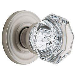 Baldwin 5080150MR Pair 5080 Knob Less Rose Satin Nickel Finish