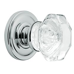 Baldwin 5080260MR Pair 5080 Knob Less Rose Bright Chrome Finish