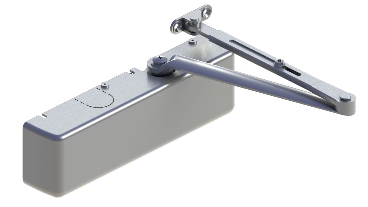 Hager 5100M16ALM Multi-Mount 1-6 Adjustable Regular Door Closer Aluminum Finish