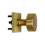 Emtek 5110ROUUS4 Round Knob 2-3/8" Backset Passage with Square Rose for 1-1/4" to 2" Door Satin Brass Finish