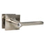 Emtek 5122HLOUS15RH Helios Lever Right Hand 2-3/8" and 2-3/4" Backset Keyed Entry with Square Rose for 1-3/8" to 2-1/16" Door Satin Nickel Finish