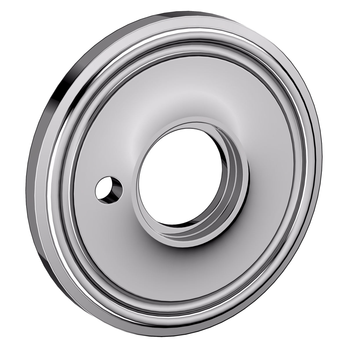 Baldwin 5123260 2-5/8" Grooved Privacy Rose Bright Chrome Finish